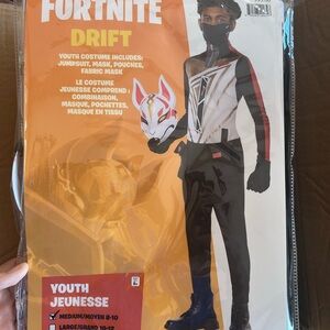 Youth medium Fortnite drift costume with mask NEW